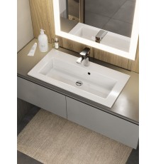Раковина для ванной 70 см, Uperwood Aurora, белая глянцевая