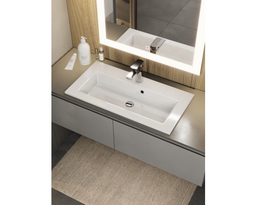 Раковина для ванной 70 см, Uperwood Aurora, белая глянцевая