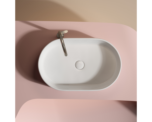 Чаша накладная овальная Ceramica Nova Element 60x38 белый