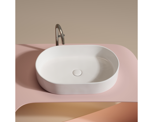 Чаша накладная овальная Ceramica Nova Element 60x38 белый