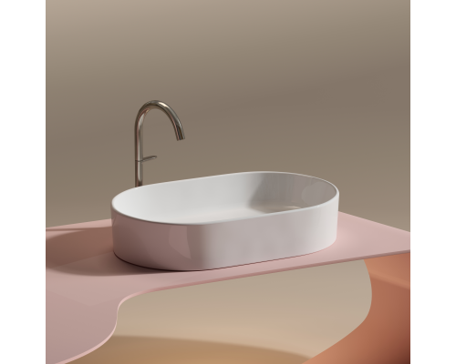 Чаша накладная овальная Ceramica Nova Element 60x38 белый