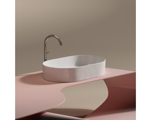 Чаша накладная овальная Ceramica Nova Element 60x38 белый