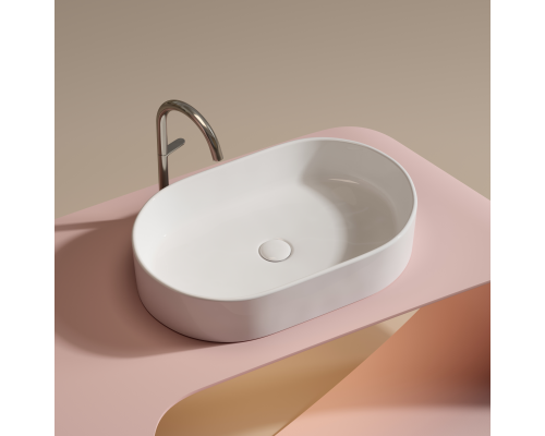 Чаша накладная овальная Ceramica Nova Element 60x38 белый