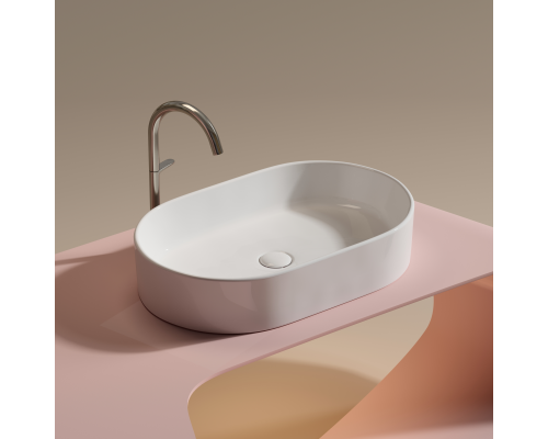 Чаша накладная овальная Ceramica Nova Element 60x38 белый