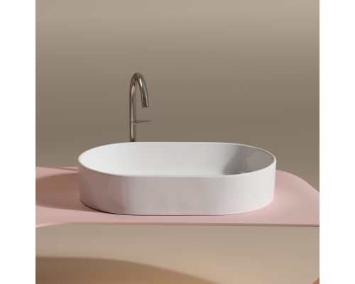Чаша накладная овальная Ceramica Nova Element 60x38 белый