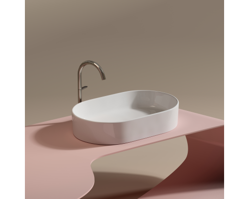 Чаша накладная овальная Ceramica Nova Element 60x38 белый