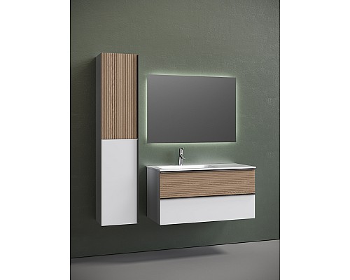 Тумба для раковины SanCos Delta 100 DL100LW Дуб белый Тумба для раковины SanCos Delta 100 DL100LW Дуб белый