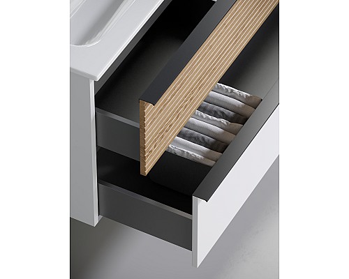 Тумба для раковины SanCos Delta 100 DL100LW Дуб белый Тумба для раковины SanCos Delta 100 DL100LW Дуб белый