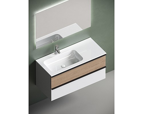 Тумба для раковины SanCos Delta 100 DL100LW Дуб белый Тумба для раковины SanCos Delta 100 DL100LW Дуб белый