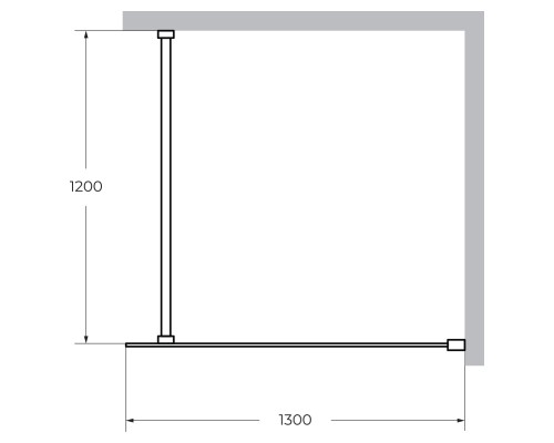 Душевая перегородка Cezares Liberta 130 LIBERTA-L-1-130-120-C-Cr Хром