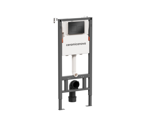 Система инсталляции для унитазов Ceramicanova с кнопкой смыва, черный матовый