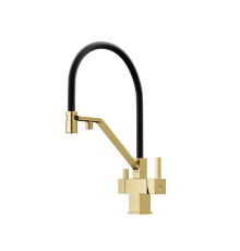 Смеситель для кухни SANCOS Loro SC4007BG с подключением фильтра для воды, браш золото