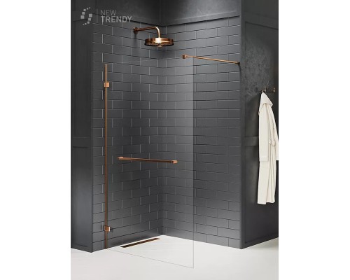 Душевое ограждение NEW TRENDY AVEXA COPPER BRUSHED 90x200 брашированная медь