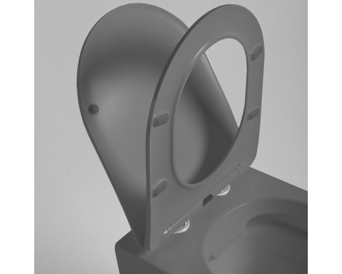 Унитаз подвесной Vincea Globo VT1-14SMA безободковый антрацит матовый сиденье Soft-close