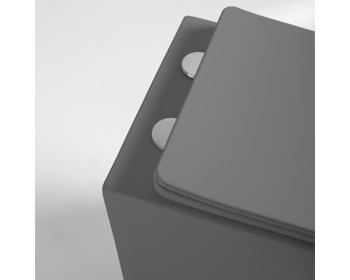 Унитаз подвесной Vincea Globo VT1-14SMA безободковый антрацит матовый сиденье Soft-close