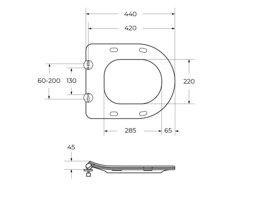 Сиденье для унитаза Cezares Stylus CZR-2316-SC Белое с Микролифтом