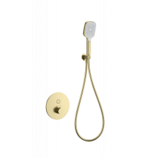 Смеситель для душа с термостатом встраиваемый Wonzon&Woghand, Брашированное золото