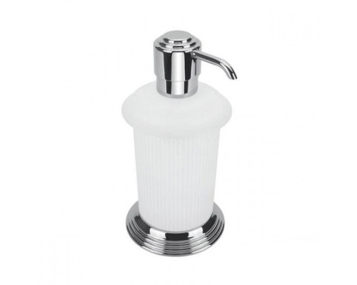 Дозатор для жидкого мыла Colombo Hermitag цвет хром/матовое стекло