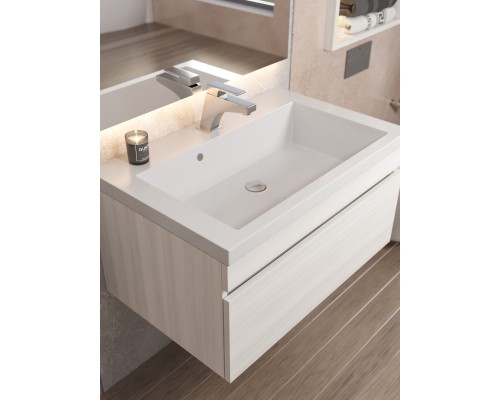 Раковина для ванной 75 см, Uperwood Eva, белая глянцевая