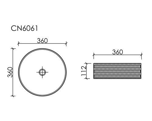 Чаша накладная круглая Ceramica Nova Cristal 36x36 розовый