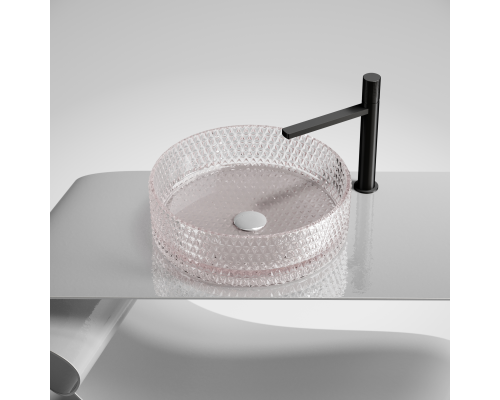 Чаша накладная круглая Ceramica Nova Cristal 36x36 розовый