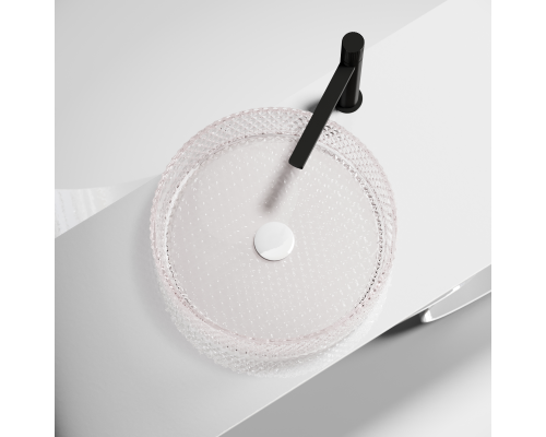 Чаша накладная круглая Ceramica Nova Cristal 36x36 розовый