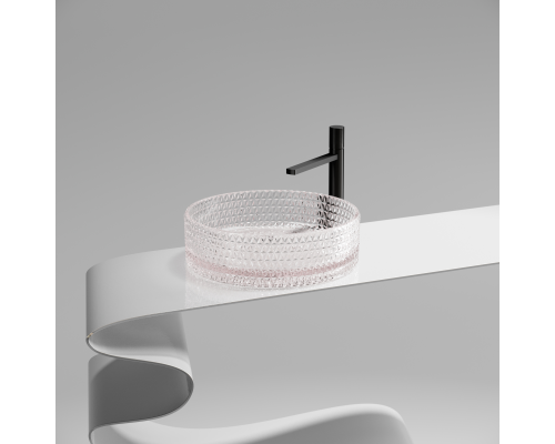 Чаша накладная круглая Ceramica Nova Cristal 36x36 розовый