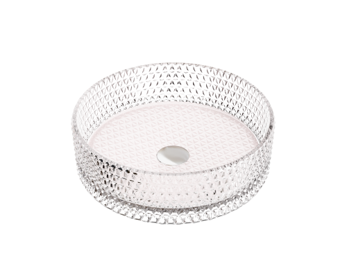 Чаша накладная круглая Ceramica Nova Cristal 36x36 розовый