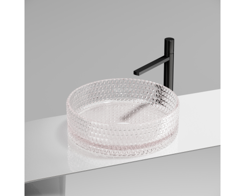 Чаша накладная круглая Ceramica Nova Cristal 36x36 розовый