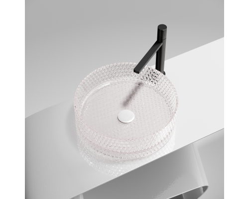 Чаша накладная круглая Ceramica Nova Cristal 36x36 розовый