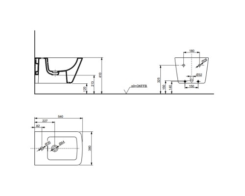 Биде подвесное Toto SP B532E#XW белое