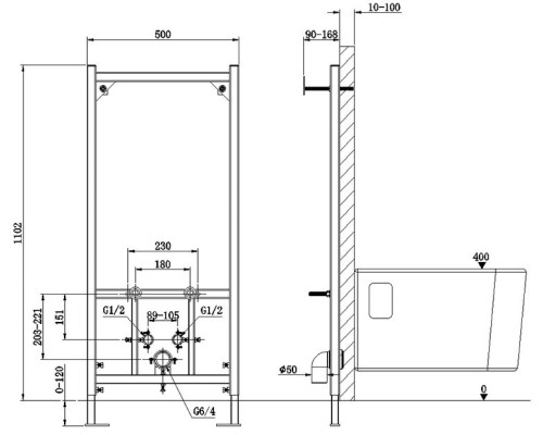 Инсталляция для биде Charus BD.300.01