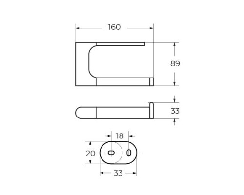 Держатель туалетной бумаги Art&Max Platino AM-E-3983-MB Черный матовый