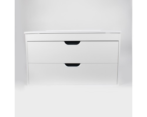 Тумба под раковину подвесная Uperwood Modul 95х44,4х55 см, белая/графит