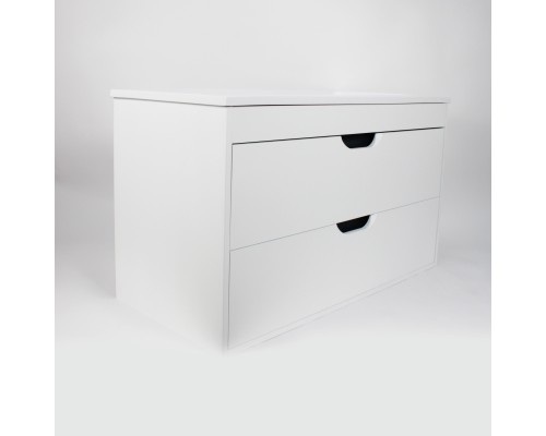 Тумба под раковину подвесная Uperwood Modul 95х44,4х55 см, белая/графит