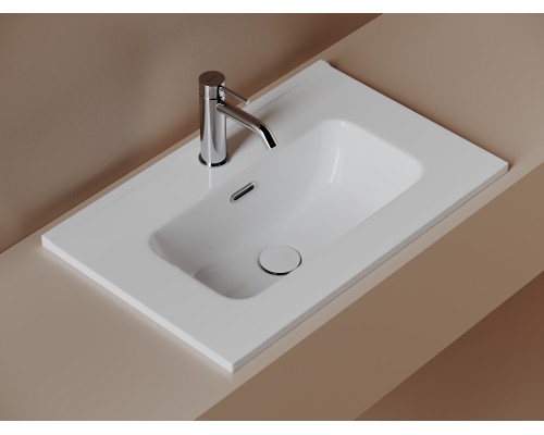 Раковина мебельная накладная Компакт (Compact) 610x395x170, цвет белый