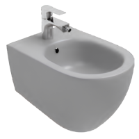 Биде ISVEA Infinity подвесной 365x530x400 серый бетон матовый 10NF41001SV-2V