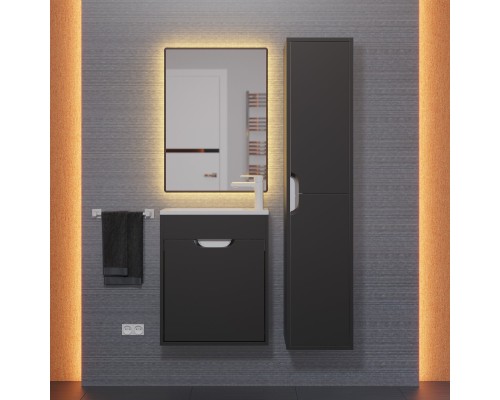 Тумба под раковину подвесная Uperwood Modul 50х21х60 см, черная матовая