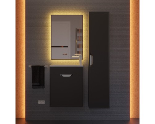 Тумба под раковину подвесная Uperwood Modul 50х21х60 см, черная матовая