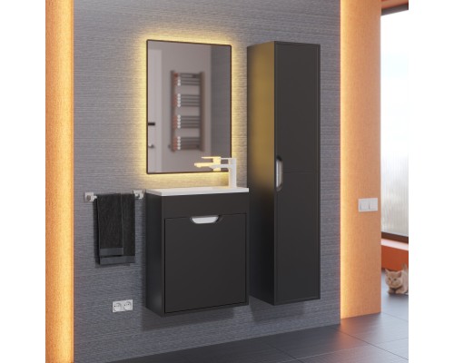 Тумба под раковину подвесная Uperwood Modul 50х21х60 см, черная матовая