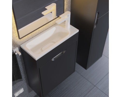 Тумба под раковину подвесная Uperwood Modul 50х21х60 см, черная матовая