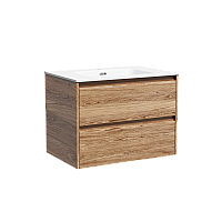 Тумба подвесная SANCOS Libra 690х450х500, c двумя ящиками, дуб чарльстон LB70ECH