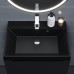 Раковина для ванной кварцевая Uperwood Classic Quartz 60х45х15 см, черная матовая, космос