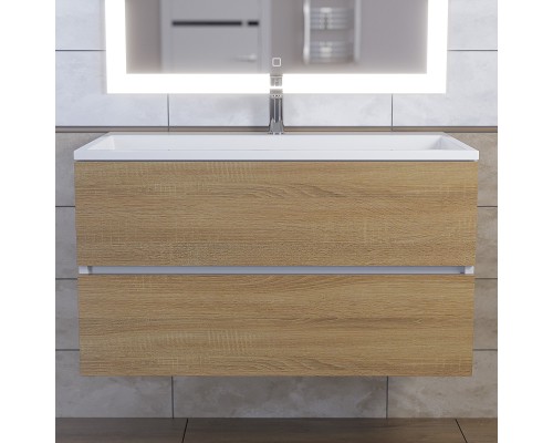 Раковина для ванной 90 см, Uperwood Barsa, белая глянцевая