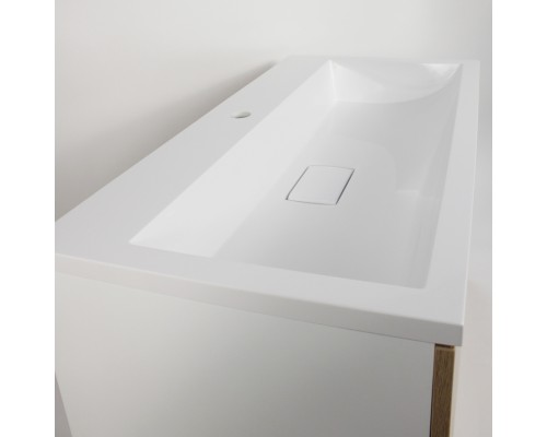 Раковина для ванной 90 см, Uperwood Barsa, белая глянцевая