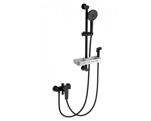 Смеситель для ванны с душевым гарнитуром Wonzon&Woghand, Черный матовый