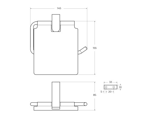 Держатель туалетной бумаги Cezares Slider SLIDER-PH-GM с крышкой Оружейная сталь