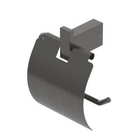 Держатель туалетной бумаги Cezares Slider SLIDER-PH-GM с крышкой Оружейная сталь