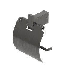 Держатель туалетной бумаги Cezares Slider SLIDER-PH-GM с крышкой Оружейная сталь