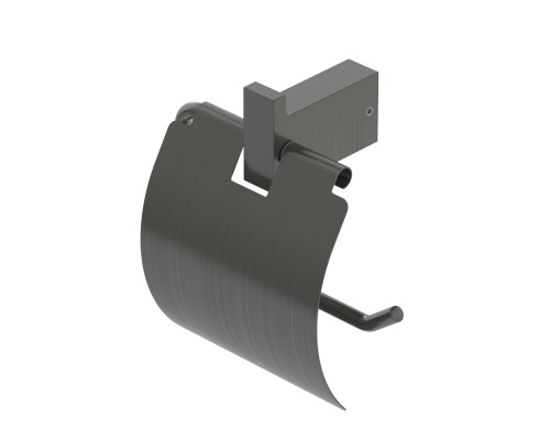 Держатель туалетной бумаги Cezares Slider SLIDER-PH-GM с крышкой Оружейная сталь